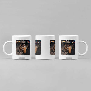 Funny Pitbull Drinking Coffee Coffee Mug Dog Meme Caffeine Graphic TS12 Print Your Wear