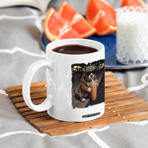 Funny Pitbull Drinking Coffee Coffee Mug Dog Meme Caffeine Graphic TS12 Print Your Wear
