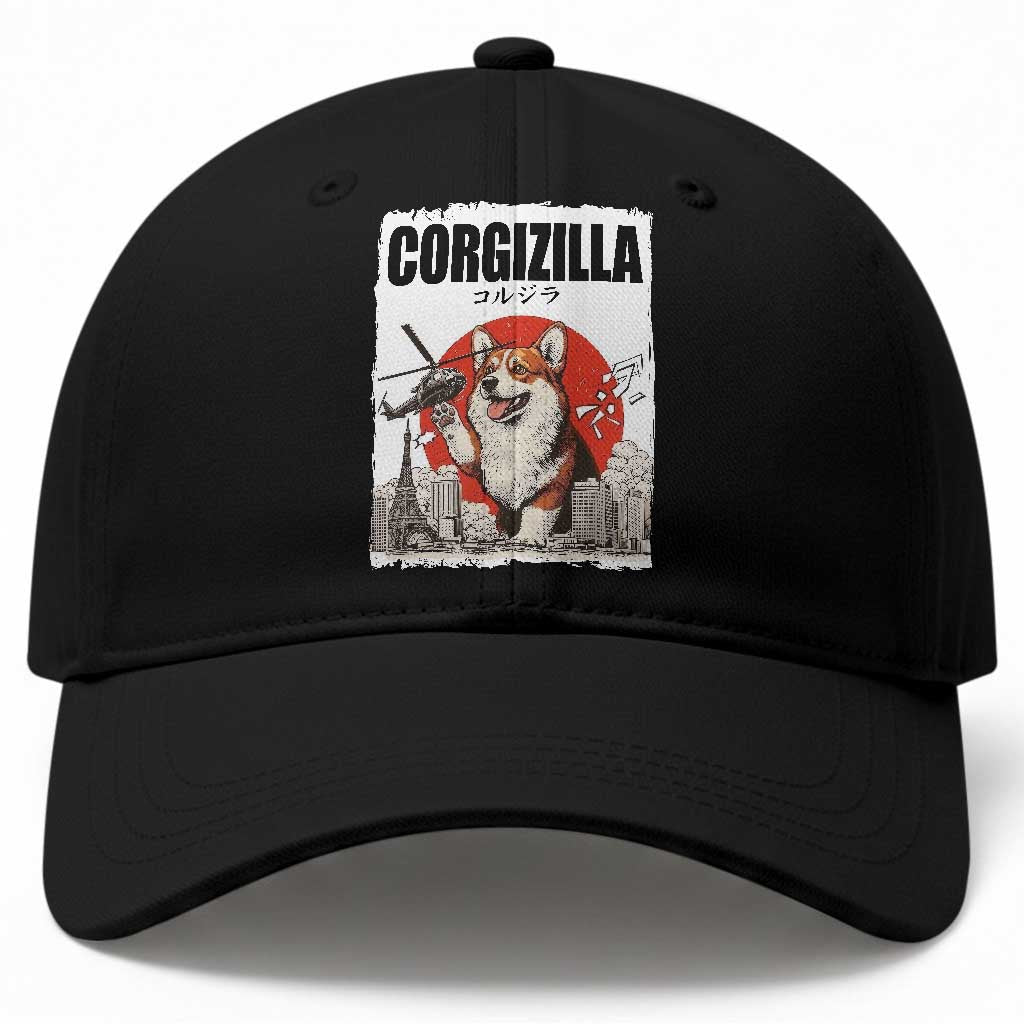 Corgizilla Giant Baseball Cap Funny Corgi Monster Roaring Tokyo Japan TS12 Print Your Wear