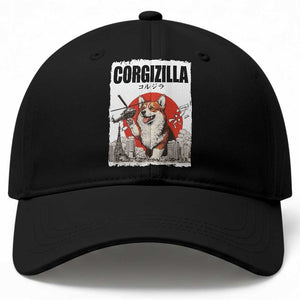 Corgizilla Giant Baseball Cap Funny Corgi Monster Roaring Tokyo Japan TS12 Print Your Wear