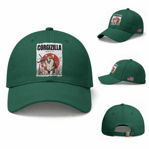 Corgizilla Giant Baseball Cap Funny Corgi Monster Roaring Tokyo Japan TS12 Baseball Cap Universal Fit Irish Green Print Your Wear