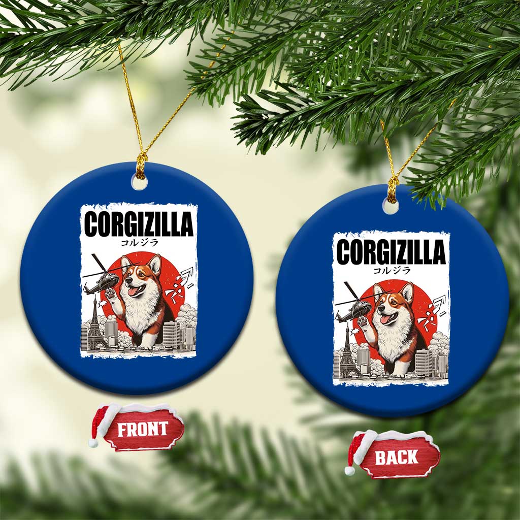 Corgizilla Giant Ceramic Ornament Funny Corgi Monster Roaring Tokyo Japan TS12 1pc Blue Print Your Wear