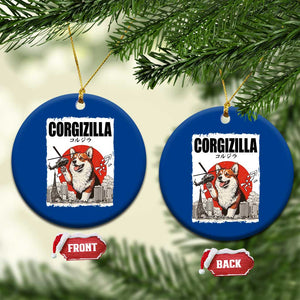 Corgizilla Giant Ceramic Ornament Funny Corgi Monster Roaring Tokyo Japan TS12 1pc Blue Print Your Wear