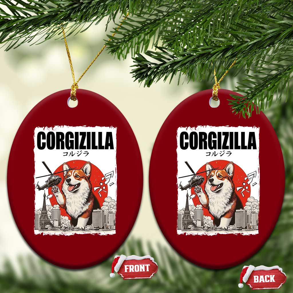 Corgizilla Giant Ceramic Ornament Funny Corgi Monster Roaring Tokyo Japan TS12 Print Your Wear