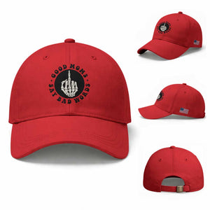 Funny Skeleton Mom Quote Baseball Cap Good Moms Say Bad Words TS12 Baseball Cap Universal Fit Red Print Your Wear