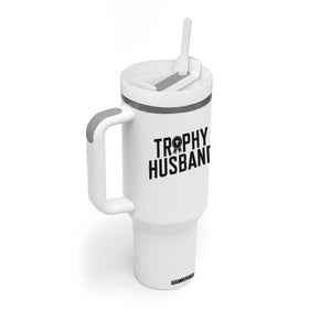 Funny Trophy Husband Tumbler With Handle Sarcastic Marriage Quote TS12 Print Your Wear
