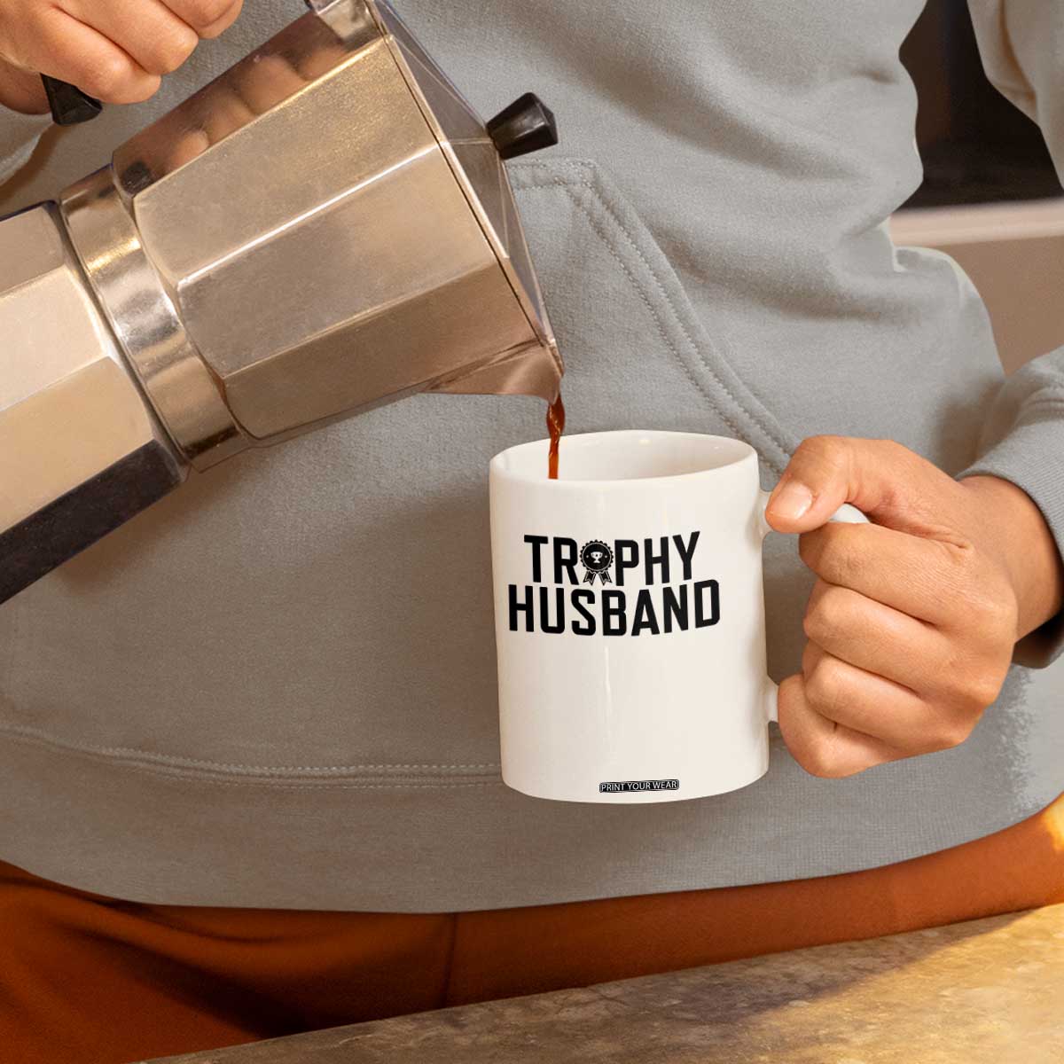 Funny Trophy Husband Coffee Mug Sarcastic Marriage Quote TS12 Print Your Wear