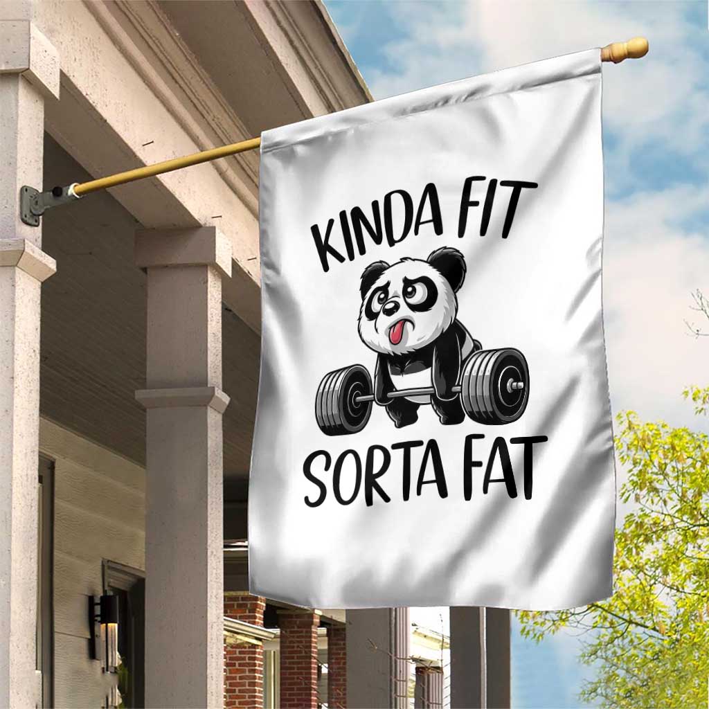 Funny Gym Panda Lover Garden Flag Kinda Fit Sorta Fat TS12 Print Your Wear