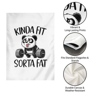 Funny Gym Panda Lover Garden Flag Kinda Fit Sorta Fat TS12 Print Your Wear
