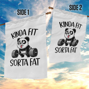 Funny Gym Panda Lover Garden Flag Kinda Fit Sorta Fat TS12 Print Your Wear