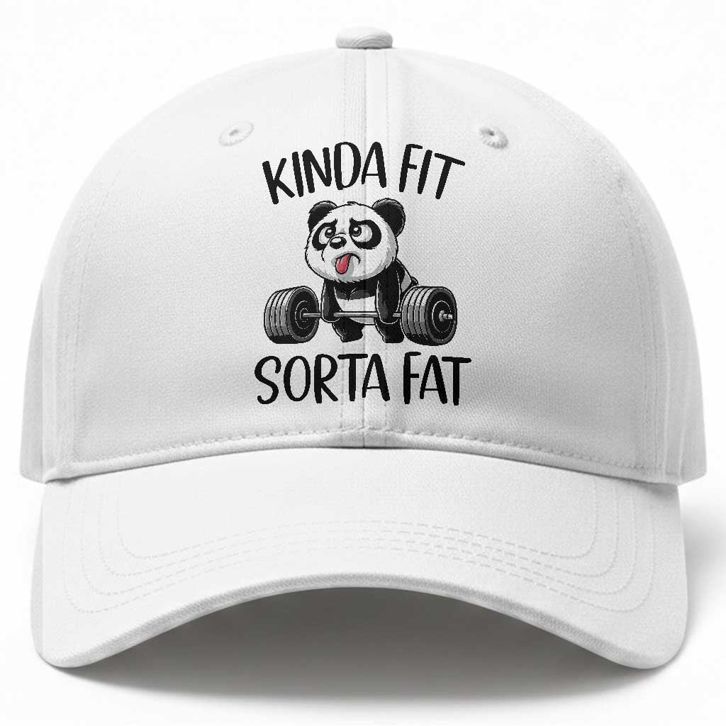 Funny Gym Panda Lover Baseball Cap Kinda Fit Sorta Fat TS12 Print Your Wear
