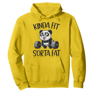 Funny Gym Panda Lover Hoodie Kinda Fit Sorta Fat TS12 Daisy Print Your Wear