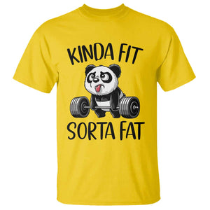 Funny Gym Panda Lover T Shirt Kinda Fit Sorta Fat TS12 Daisy Print Your Wear