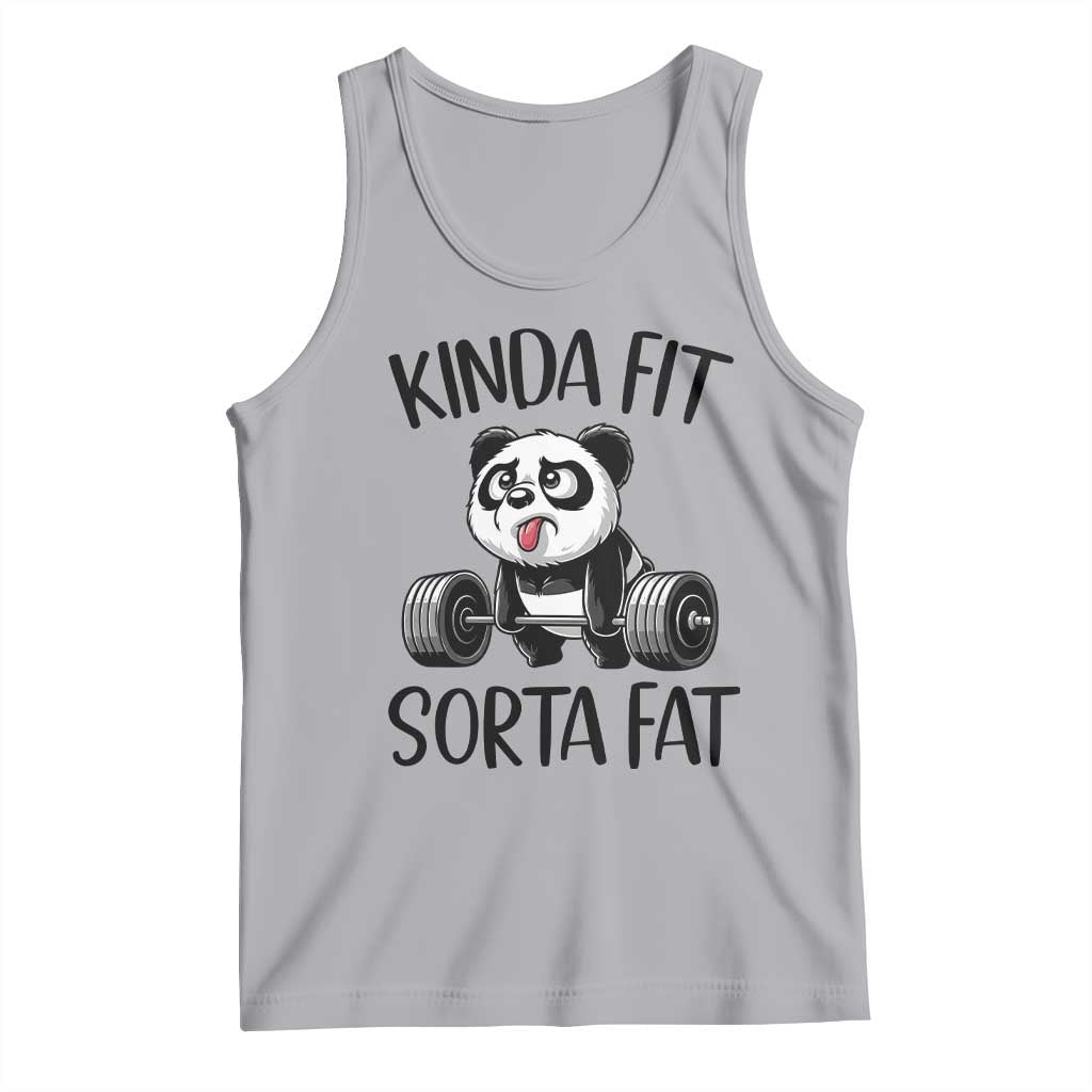 Funny Gym Panda Lover Tank Top Kinda Fit Sorta Fat TS12 Athletic Heather Print Your Wear