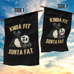 Funny Panda Weightlifting Workout Garden Flag Kinda Fit Sorta Fat TS12 Print Your Wear