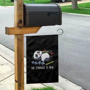 Funny Panda Workout Gift Garden Flag The Struggle Is Real TS12 Print Your Wear