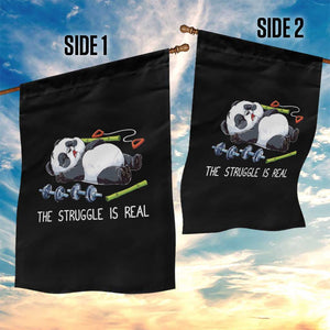 Funny Panda Workout Gift Garden Flag The Struggle Is Real TS12 Print Your Wear