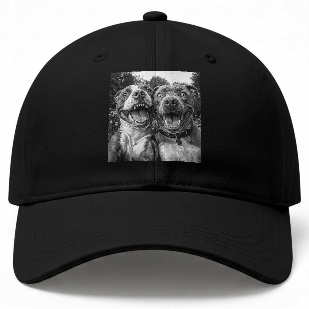 Pitbull Selfie Meme Baseball Cap Funny Dog Lover Graphic TS12 Print Your Wear