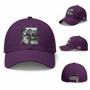 Pitbull Selfie Meme Baseball Cap Funny Dog Lover Graphic TS12 Baseball Cap Universal Fit Purple Print Your Wear