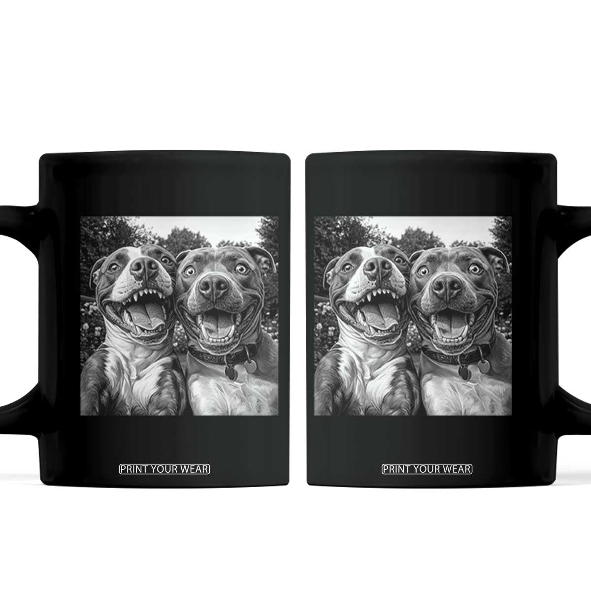 Pitbull Selfie Meme Coffee Mug Funny Dog Lover Graphic TS12 Black Print Your Wear