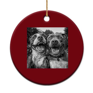 Pitbull Selfie Meme Ceramic Ornament Funny Dog Lover Graphic TS12 1pc Red Print Your Wear