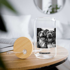 Pitbull Selfie Meme Glass Can Funny Dog Lover Graphic TS12 Print Your Wear