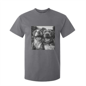 Pitbull Selfie Meme T Shirt For Kid Funny Dog Lover Graphic TS12 Charcoal Print Your Wear