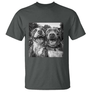 Pitbull Selfie Meme T Shirt Funny Dog Lover Graphic TS12 Dark Heather Print Your Wear