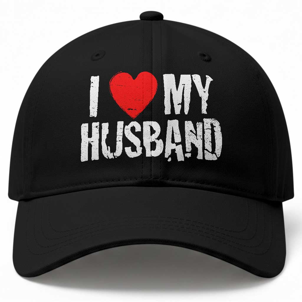 Cool Marriage Humor Gift For Wife Baseball Cap I Love My Husband TS12 Print Your Wear