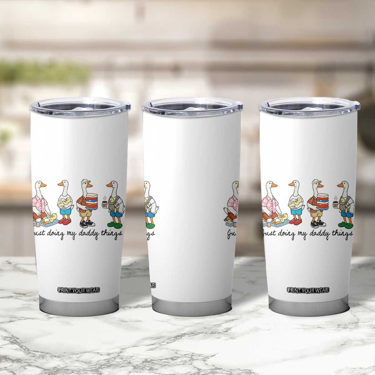 Funny Goose Just Doing My Daddy Things Tumbler Cup Fathers Day Gift TS12 Print Your Wear
