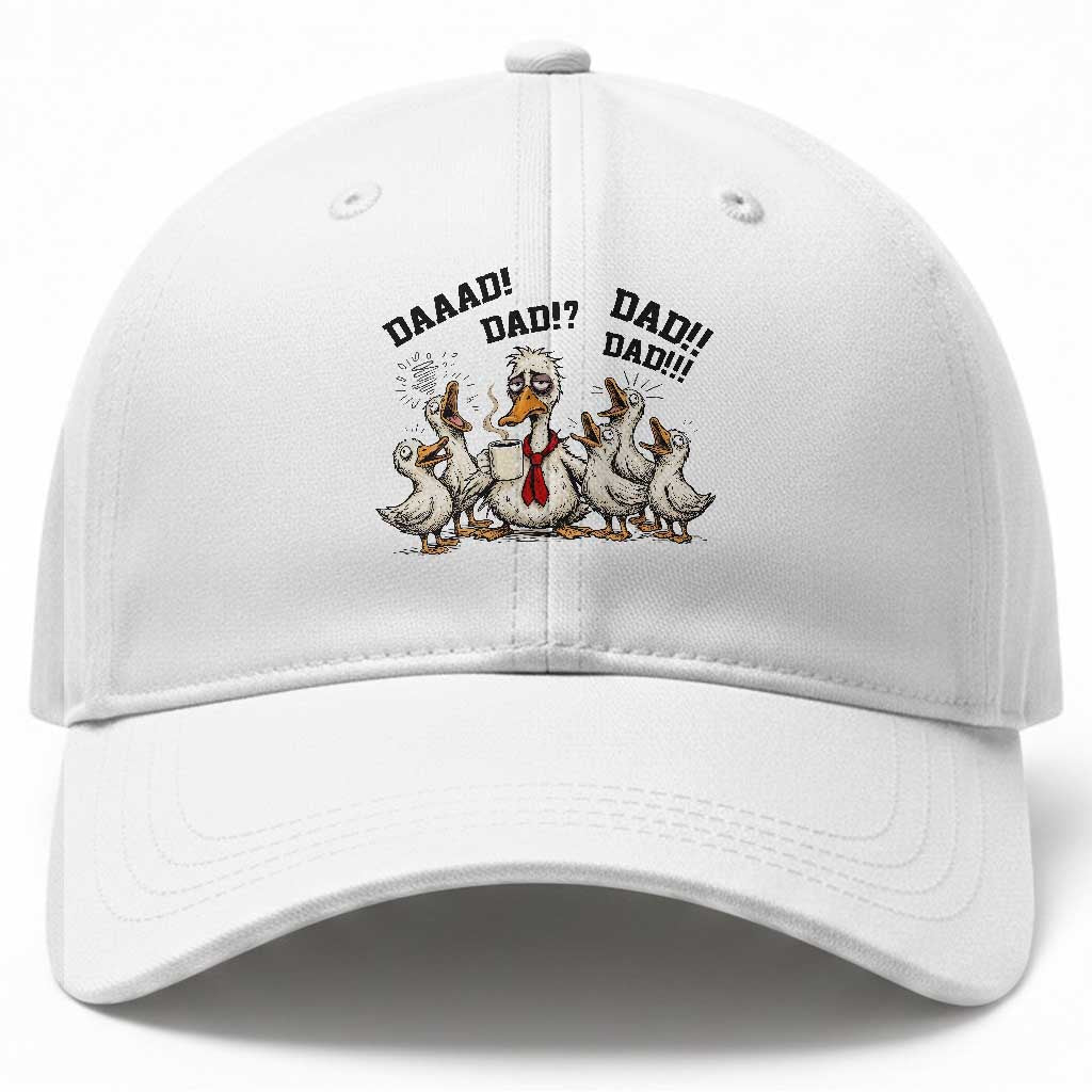 Funny Duck Dad Daaad Dad Dad Baseball Cap Tired Dad Life Fathers Day Graphic TS12 Print Your Wear