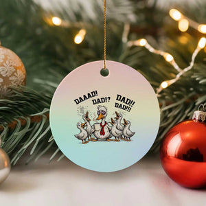 Funny Duck Dad Daaad Dad Dad Ceramic Ornament Tired Dad Life Fathers Day Graphic TS12 1pc Pastel Print Your Wear