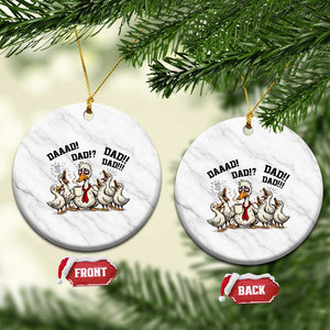 Funny Duck Dad Daaad Dad Dad Ceramic Ornament Tired Dad Life Fathers Day Graphic TS12 1pc White Marble Print Your Wear