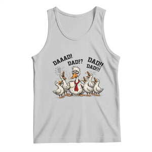 Funny Duck Dad Daaad Dad Dad Tank Top Tired Dad Life Fathers Day Graphic TS12 Ash Print Your Wear