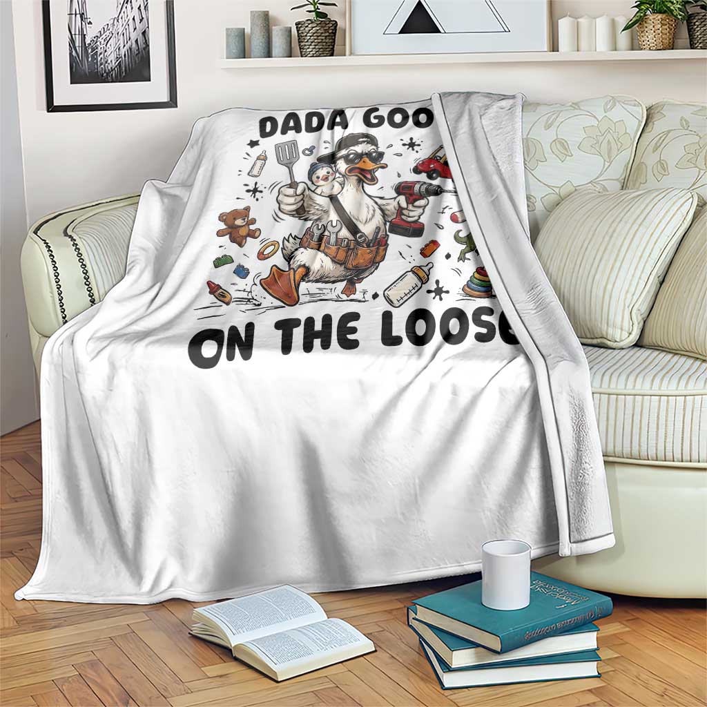 Dada Goose On The Loose Throw Blanket Funny Fatherhood Humor Gift TS12 Print Your Wear
