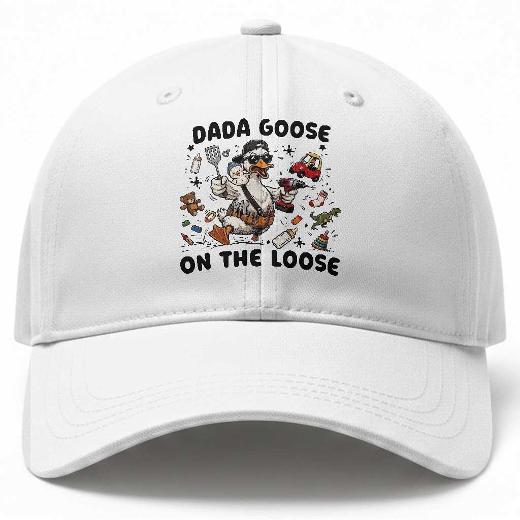 Dada Goose On The Loose Baseball Cap Funny Fatherhood Humor Gift TS12 Print Your Wear