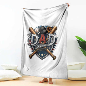 Baseball Dad Est 2026 Throw Blanket New Dad Father's Day Gift TS12 Print Your Wear
