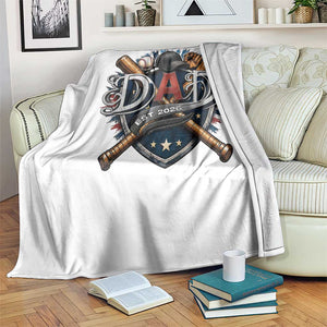 Baseball Dad Est 2026 Throw Blanket New Dad Father's Day Gift TS12 Print Your Wear