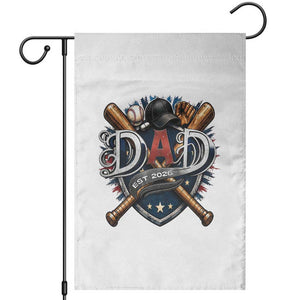 Baseball Dad Est 2026 Garden Flag New Dad Father's Day Gift TS12 White Print Your Wear