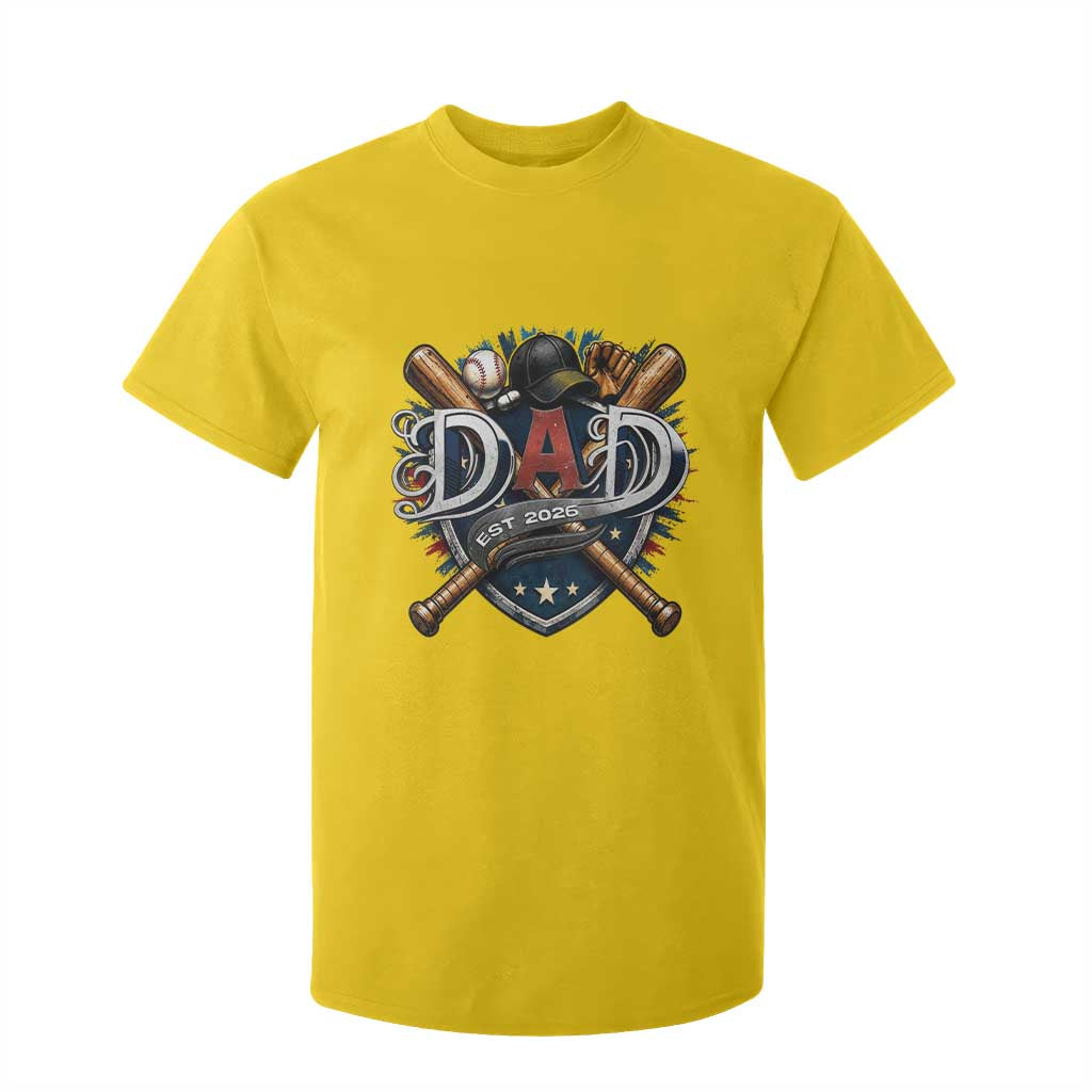 Baseball Dad Est 2026 T Shirt For Kid New Dad Father's Day Gift TS12 Daisy Print Your Wear