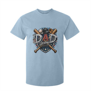 Baseball Dad Est 2026 T Shirt For Kid New Dad Father's Day Gift TS12 Light Blue Print Your Wear
