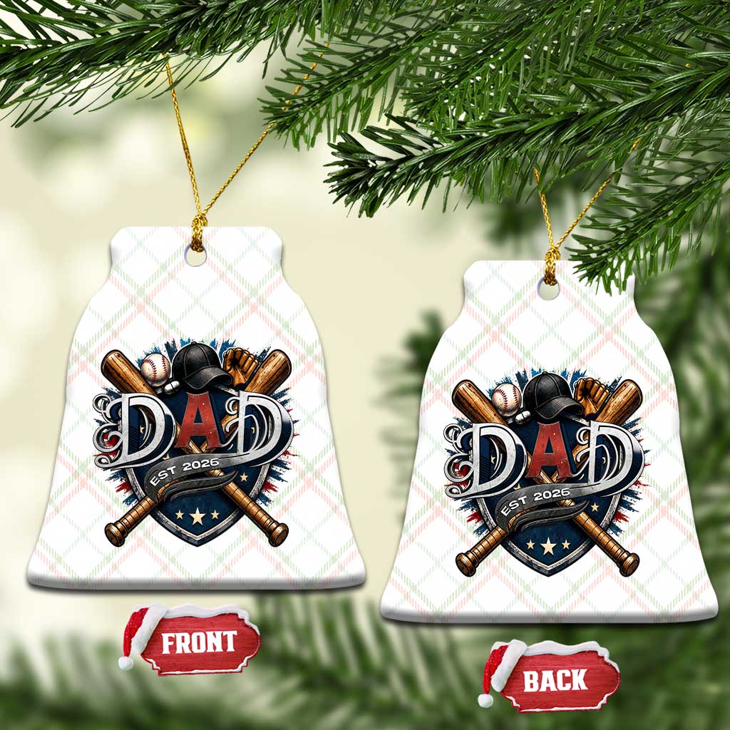 Baseball Dad Est 2026 Ceramic Ornament New Dad Father's Day Gift TS12 Print Your Wear