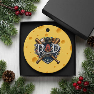 Baseball Dad Est 2026 Ceramic Ornament New Dad Father's Day Gift TS12 1pc Yellow Cheese Print Your Wear