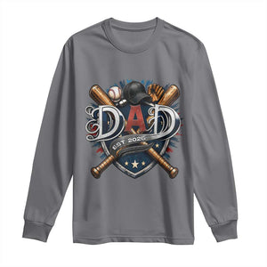 Baseball Dad Est 2026 Long Sleeve Shirt New Dad Father's Day Gift TS12 Charcoal Print Your Wear