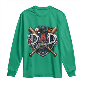 Baseball Dad Est 2026 Long Sleeve Shirt New Dad Father's Day Gift TS12 Irish Green Print Your Wear