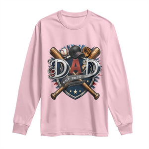 Baseball Dad Est 2026 Long Sleeve Shirt New Dad Father's Day Gift TS12 Light Pink Print Your Wear