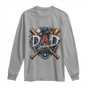 Baseball Dad Est 2026 Long Sleeve Shirt New Dad Father's Day Gift TS12 Sport Gray Print Your Wear