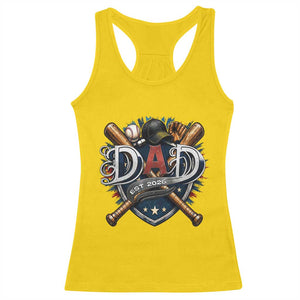 Baseball Dad Est 2026 Racerback Tank Top New Dad Father's Day Gift TS12 Daisy Print Your Wear