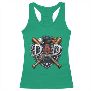 Baseball Dad Est 2026 Racerback Tank Top New Dad Father's Day Gift TS12 Irish Green Print Your Wear