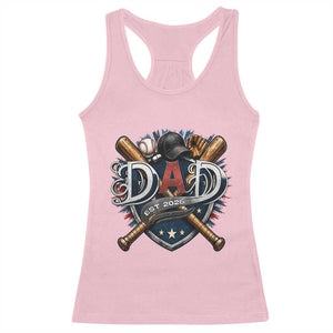 Baseball Dad Est 2026 Racerback Tank Top New Dad Father's Day Gift TS12 Light Pink Print Your Wear